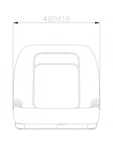 TS19200GP - Asiento PVC Negro 545x462 mm.