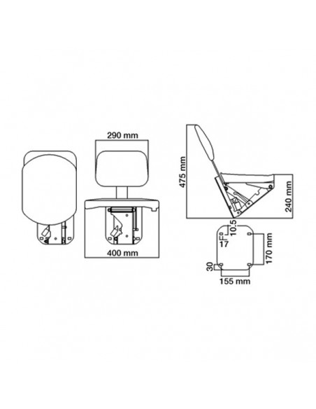 AL173569GN - John Deere Asiento Acompañante Adaptable