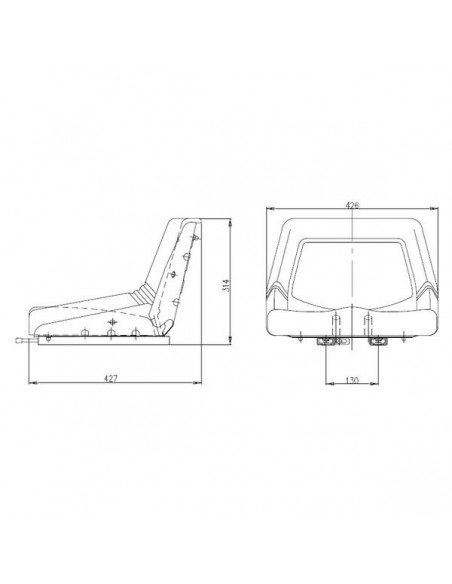 480611 - Asiento Tractores Cortacésped Sin Amortiguación 426x427x314 mm. 480611 - Asiento Tractores Cortacésped Sin Amortiguación 426x427x314 mm.