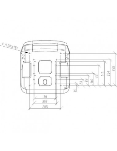 TS19110GP - Asiento PVC Negro Sin Amortiguación 490x405 mm.