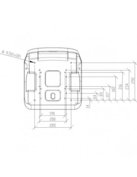 TS19110GP - Asiento PVC Negro Sin Amortiguación 490x405 mm.