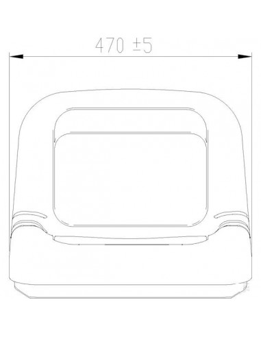 TS19100GP - Asiento PVC Negro Sin Amortiguación 490x470x405 mm.