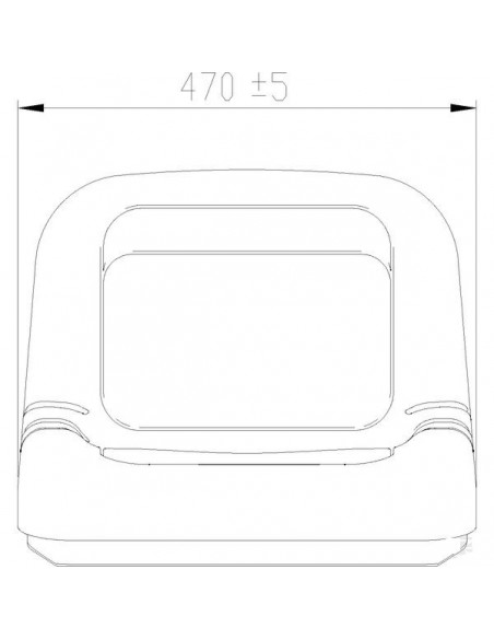 TS19100GP - Asiento PVC Negro Sin Amortiguación 490x470x405 mm. TS19100GP - Asiento PVC Negro Sin Amortiguación 490x470x405 mm.