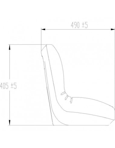 TS19100GP - Asiento PVC Negro Sin Amortiguación 490x470x405 mm. TS19100GP - Asiento PVC Negro Sin Amortiguación 490x470x405 mm.