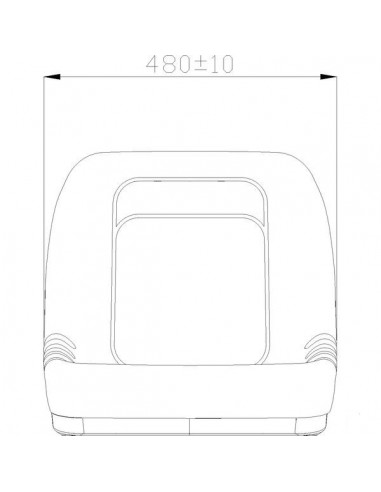 TS19300GP - Asiento PVC Amarillo Sin Amortiguación 545x480x462 mm.