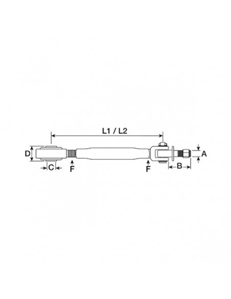3654469M91GN - Landini Estabilizador Adaptable Ø 19 - 545-705 mm.