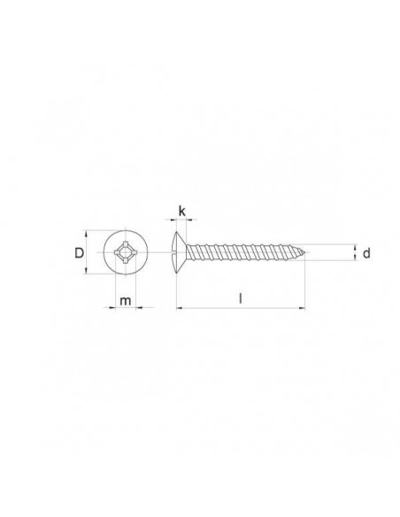 7983C4219RVSP100  - Tornillo + Tuerca para Soporte de Portaboquillas 4,2x19 mm.