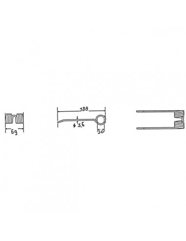 0009182380GN - Claas Muelle Pick-Up Adaptable 188x69x5,6 mm.