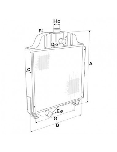 82015105GN - New Holland Radiador Refrigeración Adaptable 82015105GN - New Holland Radiador Refrigeración Adaptable
