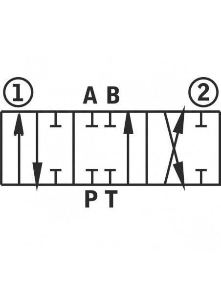 SD52001 - Distribuidor Monobloque Pala Doble Efecto 3/8" con 2 Palancas