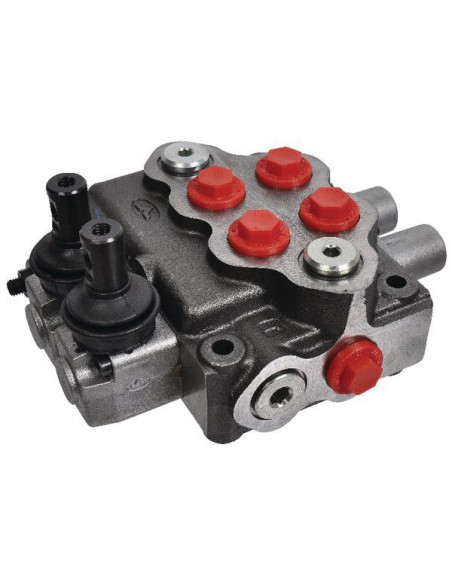 SD52001 - Distribuidor Monobloque Pala Doble Efecto 3/8" con 2 Palancas