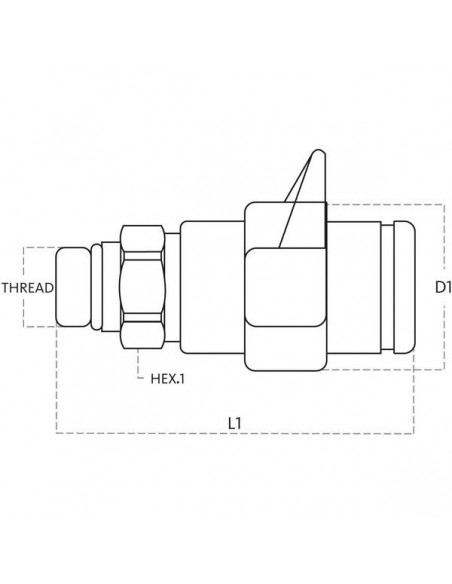3NV178UNFF - Racor Rápido Hembra 78UNF 1/2"