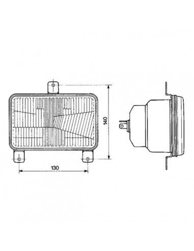 28029760030GN - Same Faro Delantero Adaptable 167x106 mm.