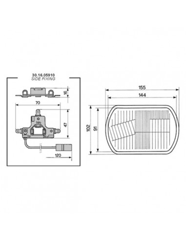 05389000 - Cabo Faro Adaptable Varios Modelos 144x91 mm.