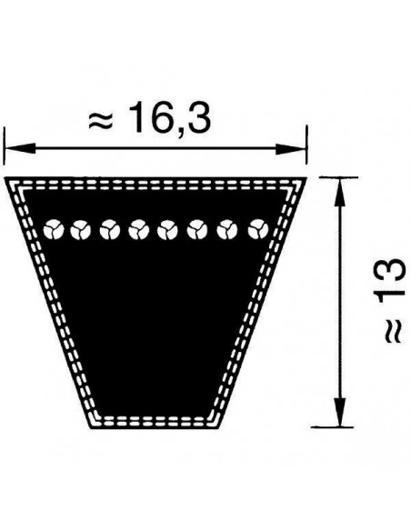 SPB1250 - Correa Trapezoidal 1.250 mm. SPB1250 - Correa Trapezoidal 1.250 mm.