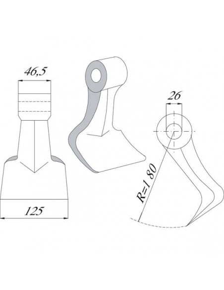 T30004027R - Mayal de Martillo Desvoys 16 Trituradora