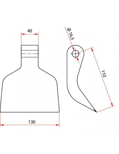 T24004025R - Martillo 08 Maschio Trituradora