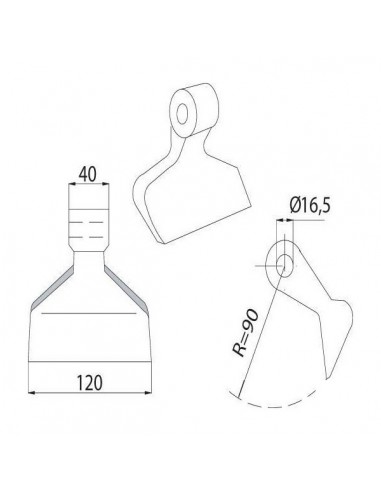 CK5300 - Martillo Seppi Adaptable Trituradora 16,5x120x40 mm. CK5300 - Martillo Seppi Adaptable Trituradora 16,5x120x40 mm.