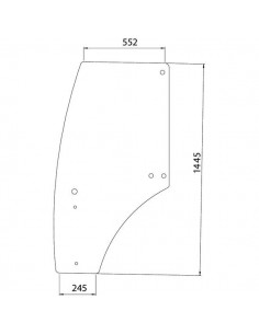R198625GN - John Deere Cristal Puerta Derecha Adaptable Serie 5020