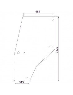 144950A1GN - Cristal Cristal Puerta Izquierda Adaptable Series 3000 - 4000