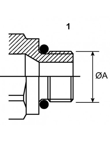 AL166181GN  - John Deere Enchufe Rápido Hembra M22x150 externo Adaptable