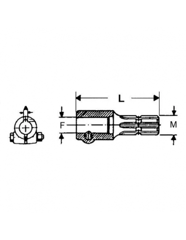 6710100KR - Reductor TDF con Tornillo 1 1/8"-1 3/8" Z6