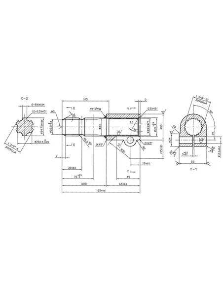 6710007KR - Reductor TDF con Tornillo 1 3/8"-Z21 1 3/8"-Z6