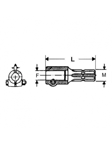 6710166KR - Reductor TDF con Tornillo 1 3/4" Z20 - 1 3/8" Z6