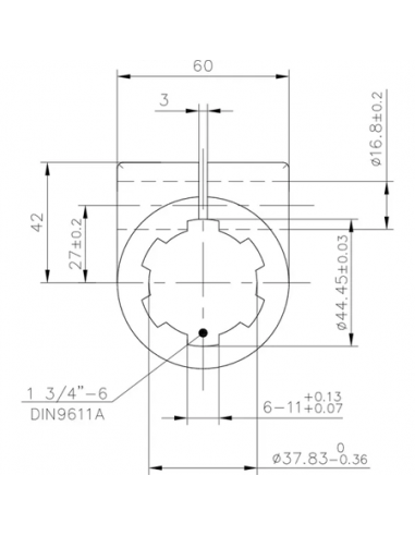 6710006KR - Reductor TDF con Tornillo 1 3/4" Z6 - 1 3/8" Z6