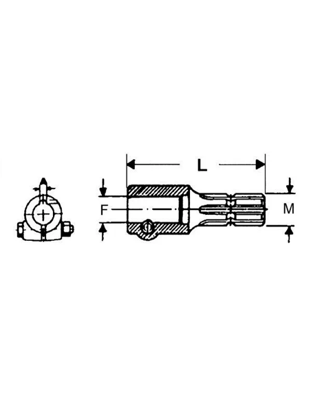 6710216HIKR - Reductor TDF con Tornillo 1 3/4" Z20 - 1 3/8" Z21 6710216HIKR - Reductor TDF con Tornillo 1 3/4" Z20 - 1 3/8" Z21