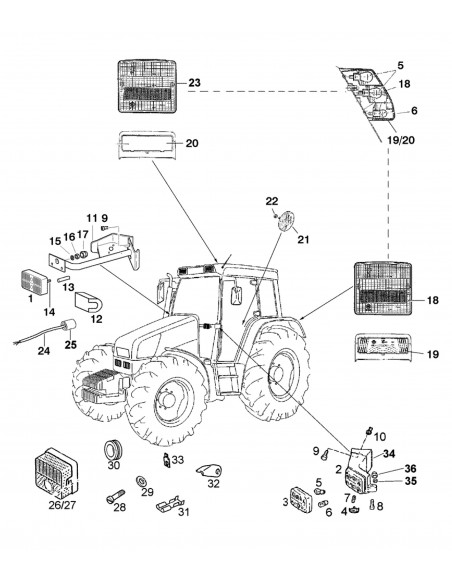 1-34-773-009 - Case IH Tulipa Piloto Delantero CS 94