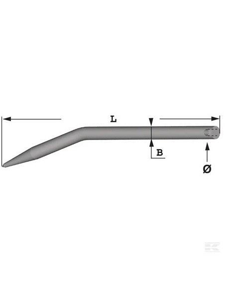 FT66044 - Diente de Horquilla p/Mailleux 550 mm.