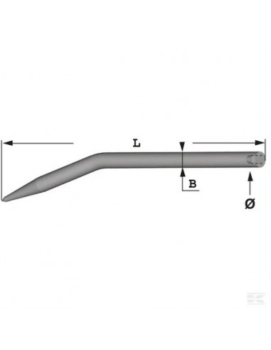 FT66048 - Diente de Pinza p/Mailleux 550 mm. Ø28