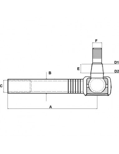 51686328GN - Rótula Dirección Adaptable Retroexcavadora Case 580 SK