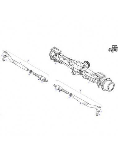 F716300100020GN - Fendt Rótula Dirección Derecha Adaptable M26 X 1.5