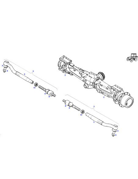 F716300100020GN - Fendt Rótula Dirección Derecha Adaptable M26 X 1.5