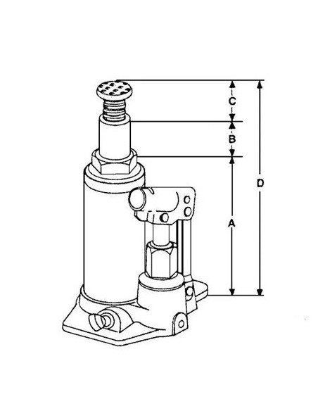 TH90504 - Gato Hidráulico de Botella 5 T