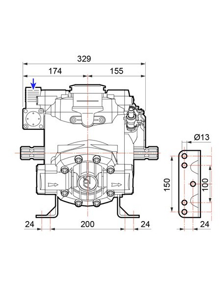 60950019 - Bomba 3 Membranas Comet APS 101 S 50 bares 120 l/min 60950019 - Bomba 3 Membranas Comet APS 101 S 50 bares 120 l/min