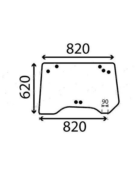 ER047939GN - John Deere Cristal Trasero Adaptable 5300N-5400N-5500N