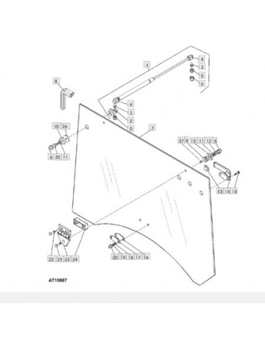 ER047939GN - John Deere Cristal Trasero Adaptable 5300N-5400N-5500N