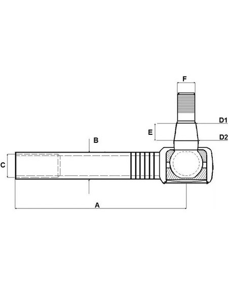 3764027M2GN - Massey Ferguson Rótula Dirección Adaptable