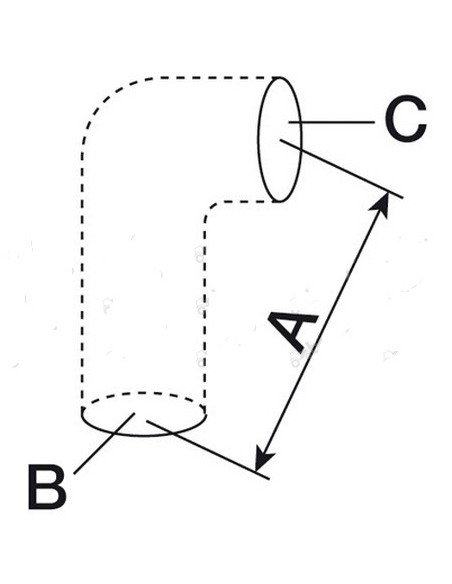 186968M1GN - Massey Ferguson Manguito Inferior Radiador 38x38x280 mm.