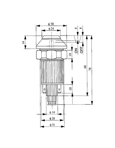 11100160PN - Interruptor Doble Tracción 12/24 V
