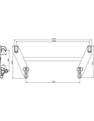 FT2102 - Placa Recta Bastidor Euro Completa 1100x465 mm. FT2102 - Placa Recta Bastidor Euro Completa 1100x465 mm.