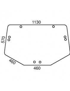 L78727GN - John Deere Cristal Trasero Adaptable Series 6000