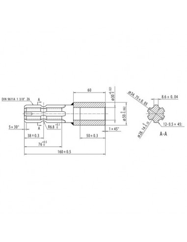 671007KR - Reductor Toma Fuerza 30 mm - 1 3/8" 671007KR - Reductor Toma Fuerza 30 mm - 1 3/8"