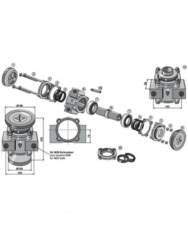 17100404 - Carcasa Monoblock Grada Discos Adaptable Jean de Bru-Kverneland-Rau 17100404 - Carcasa Monoblock Grada Discos Adaptable Jean de Bru-Kverneland-Rau