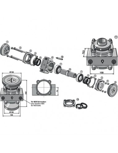 17100042 - Carcasa Monoblock Grada Discos Adaptable Razol
