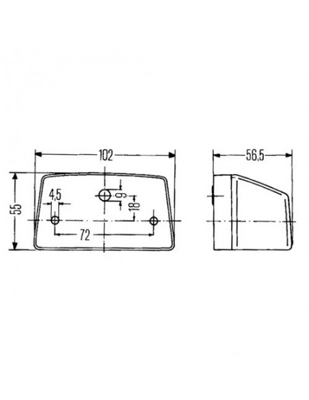 2KA003389061 - Placa de iluminación 102x55 mm.