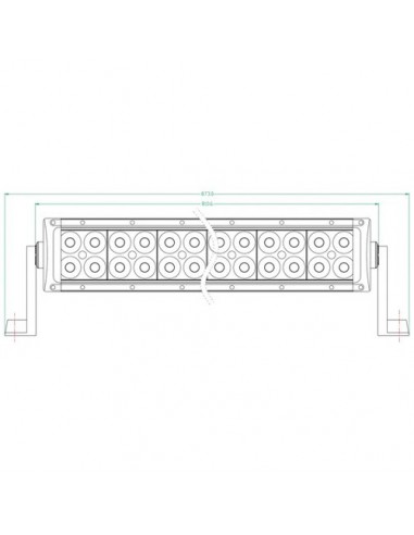 LA10303 - Barra Luces LED 180W 15300 lm 12-24V 805 x 57 mm